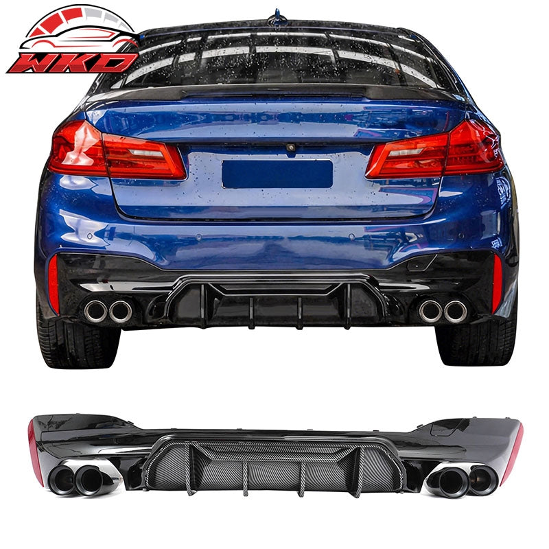 Wholesale 21-23 BMW G30 Rear Diffuser M5 M-Perfermance Style + Black Quad Exhaust