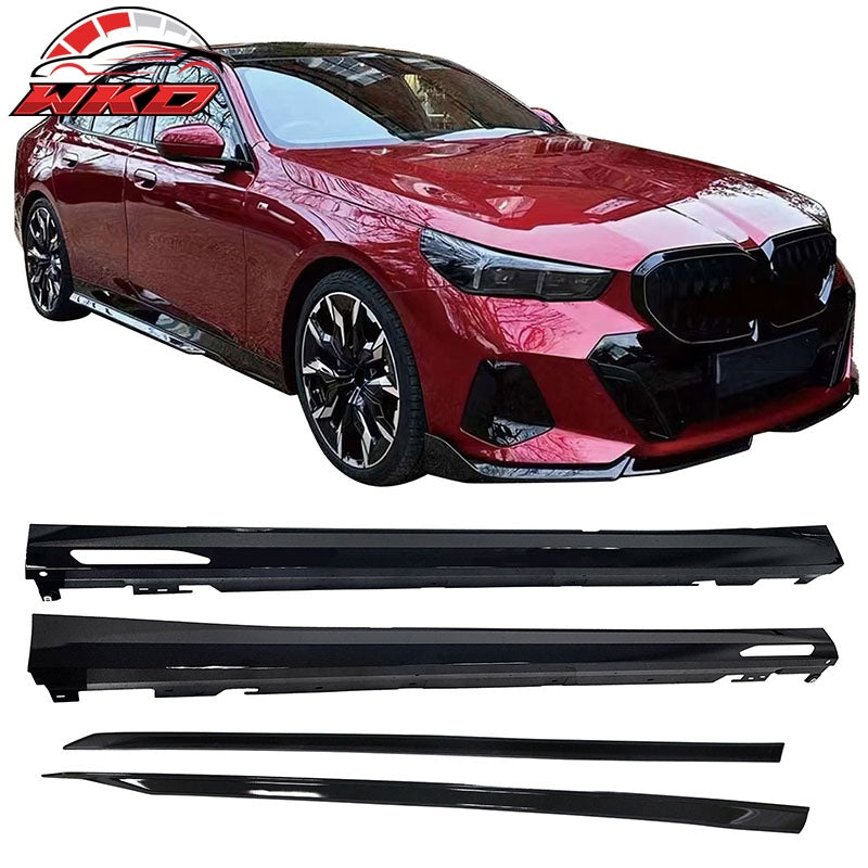 Fits 24-26 BMW G60 5-Series Sedan Front Bumper Lip + Rear Diffuser + Side Skirts