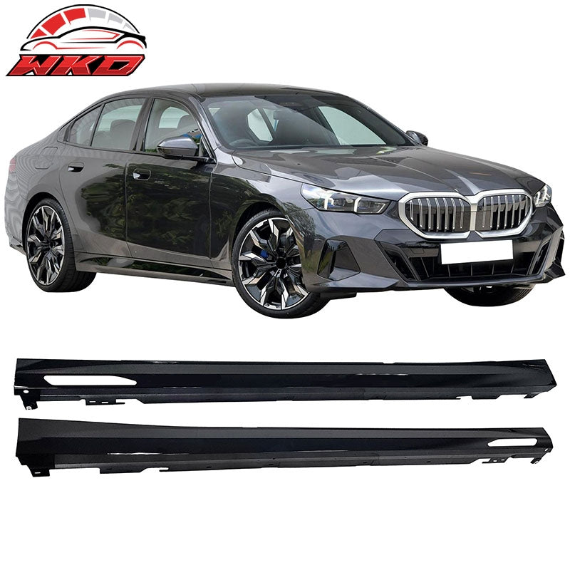Fits 24-26 BMW G60 5-Series Sedan MP Style Side Skirts Rocker Panels Unpainted