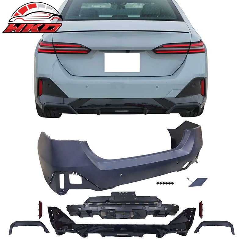 Fits 24-26 BMW G60 5-Series Sedan & i5 M Sport Style Rear Bumper Conversion PP