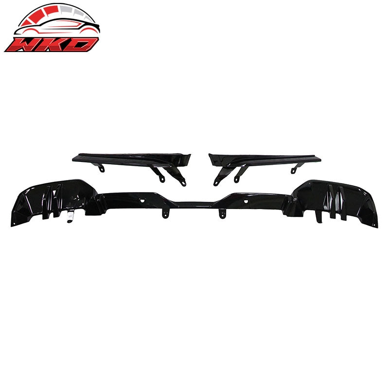 Fits 24-26 BMW G60 5-Series & i5 MP Style Rear Bumper Lip Diffuser Gloss Black