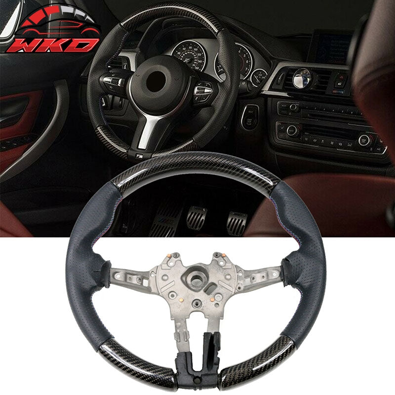 Fit 12-20 BMW F20 F22 F80 F82 M Steering Wheel CF+Perforated Leather+M Stitching