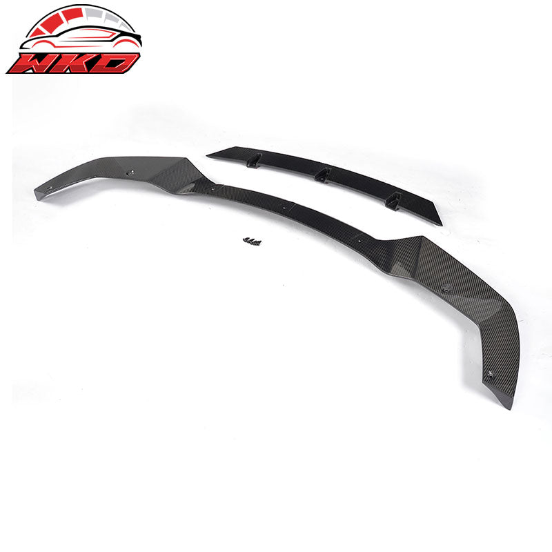 Fits 16-18 BMW F87 2 Series M2 V Style Front Bumper Lip Kit Matte Carbon Fiber