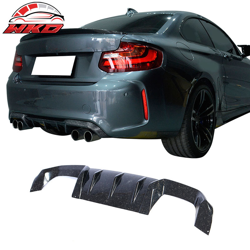 Fits 16-21 BMW F87 M2 Coupe MP Style Rear Lip Diffuser Forged Matte Carbon Fiber
