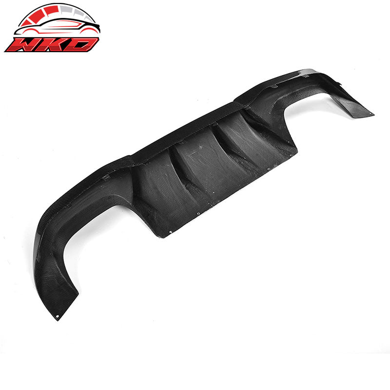 Fits 16-19 BMW F87 M2 AP Big Fins Rear Bumper Lip Diffuser - Matte Carbon Fiber