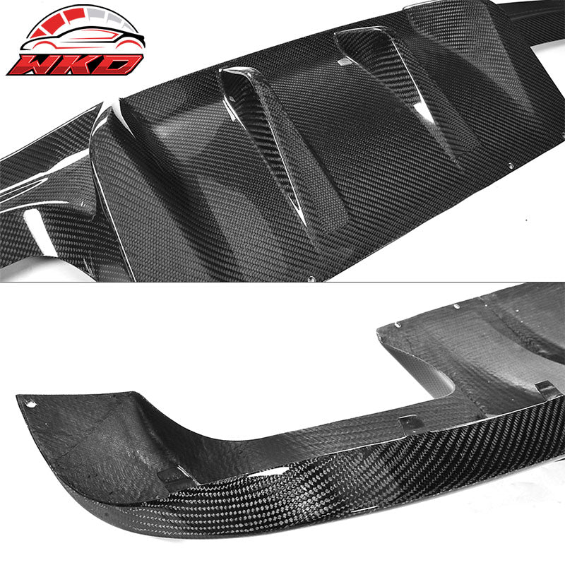 Fits 16-19 BMW F87 M2 AP Big Fins Rear Bumper Lip Diffuser - Matte Carbon Fiber