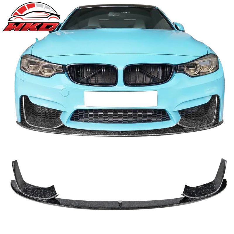 Fits 15-20 BMW M3 F80 M4 F82 F83 P Style Front Bumper Lip Forged Carbon Fiber