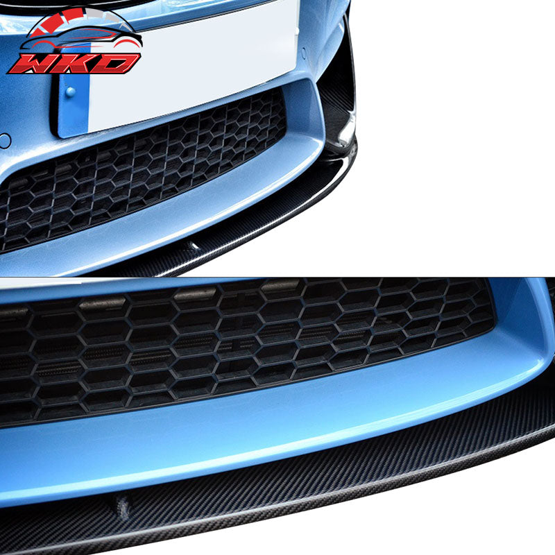 Fits 15-20 BMW F80 F82 M3 Performance Style Front Bumper Lip Matte Carbon Fiber