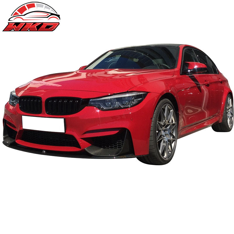 Fits 15-20 BMW F80 M3 F82 M4 Performance Front Bumper Lip Matte Carbon Fiber