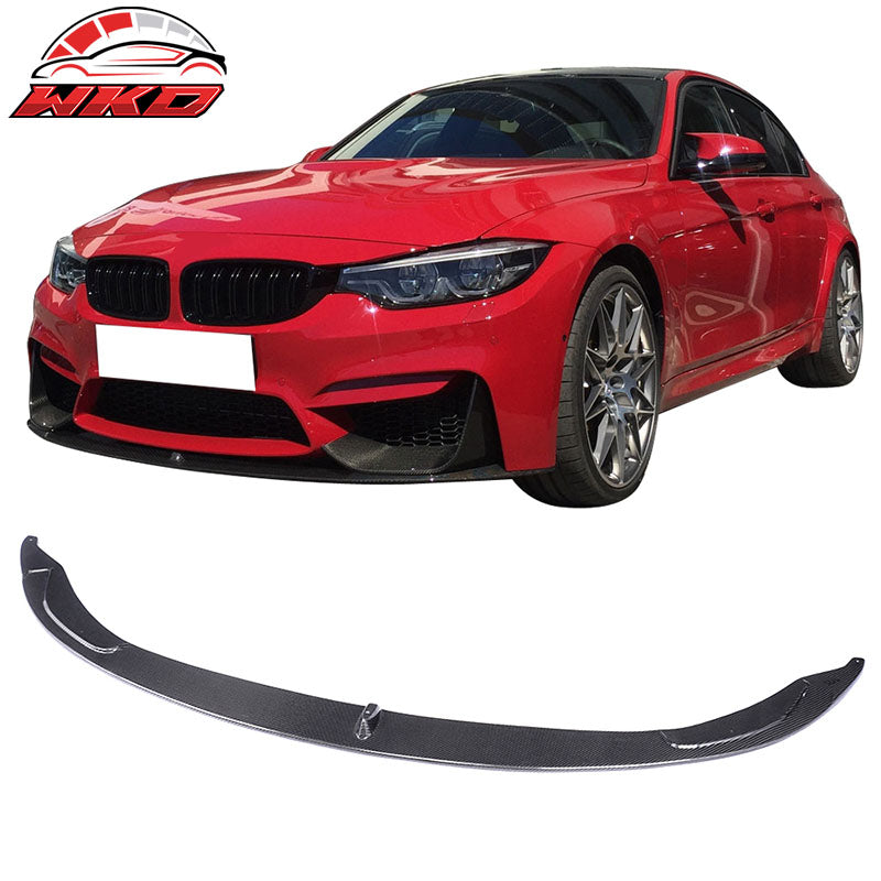 Fits 15-20 BMW F80 M3 Sedan F82 M4 2Dr Front Bumper Lip P Style CF