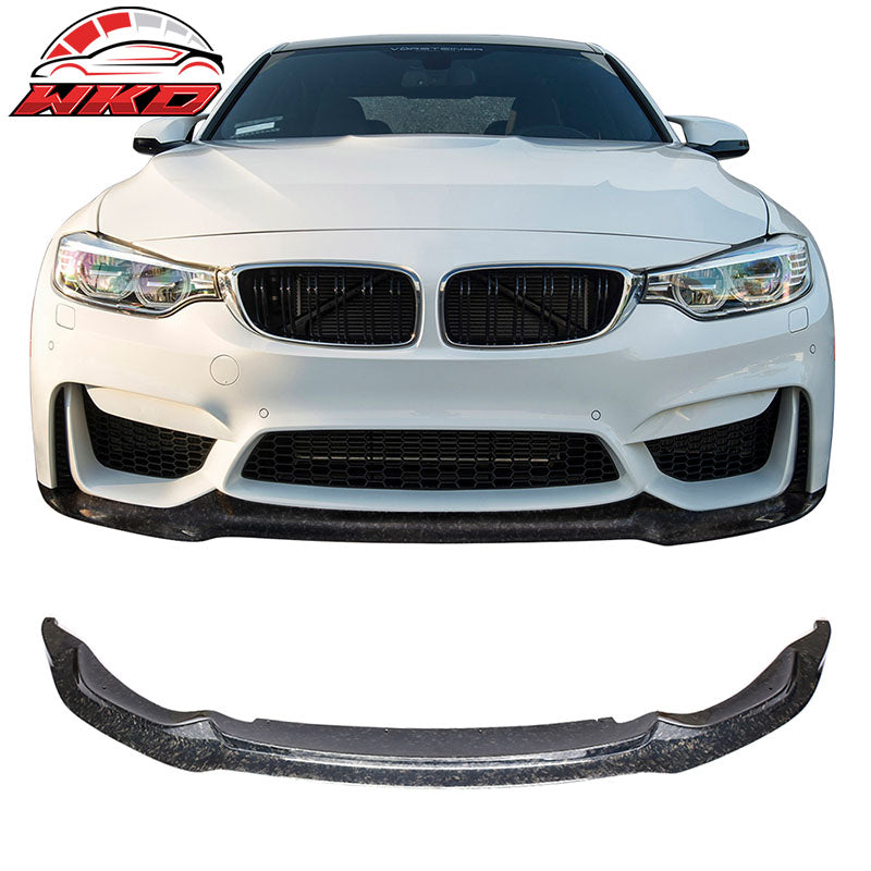 Fits 15-20 BMW M3 F80 M4 F82 F83 V Front Bumper Lip Forged Matte Carbon Fiber