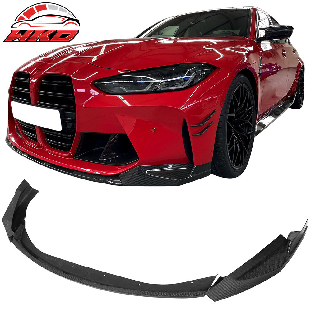 Fits 21-25 BMW G80 M3 G82 G83 M4 MP Style 3PCS Front Bumper Lip Carbon Fiber CF