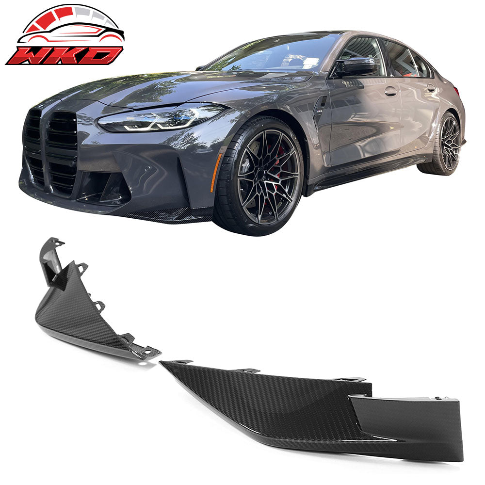 Dry Carbon Fiber Fit 21-25 G80 M3 G82 G83 M4 OE Style Front Bumper Lip Splitters