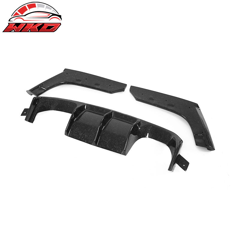 Fits 15-20 BMW M3 F80 M4 F82 F83 V Style Rear Lip Diffuser - Forged Carbon Fiber