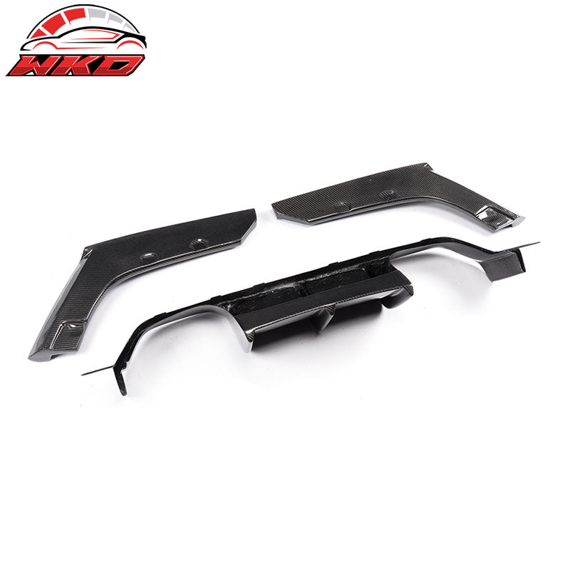 Fits 15-20 BMW F80 M3 F82 F83 M4 V Style 3PCS Rear Diffuser Matte Carbon Fiber