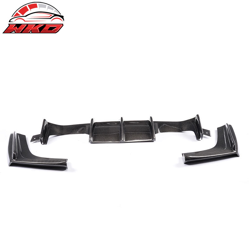 Wholesale 15-20 BMW M3 F80 M4 F82 F83 V Style Rear Bumper Diffuser Carbon Fiber CF - Wikond Auto