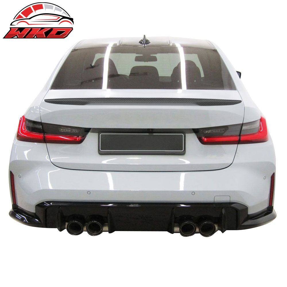 Fits 21-26 BMW G80 M3 Performance Style Rear Trunk Spoiler Wing Carbon Fiber CF