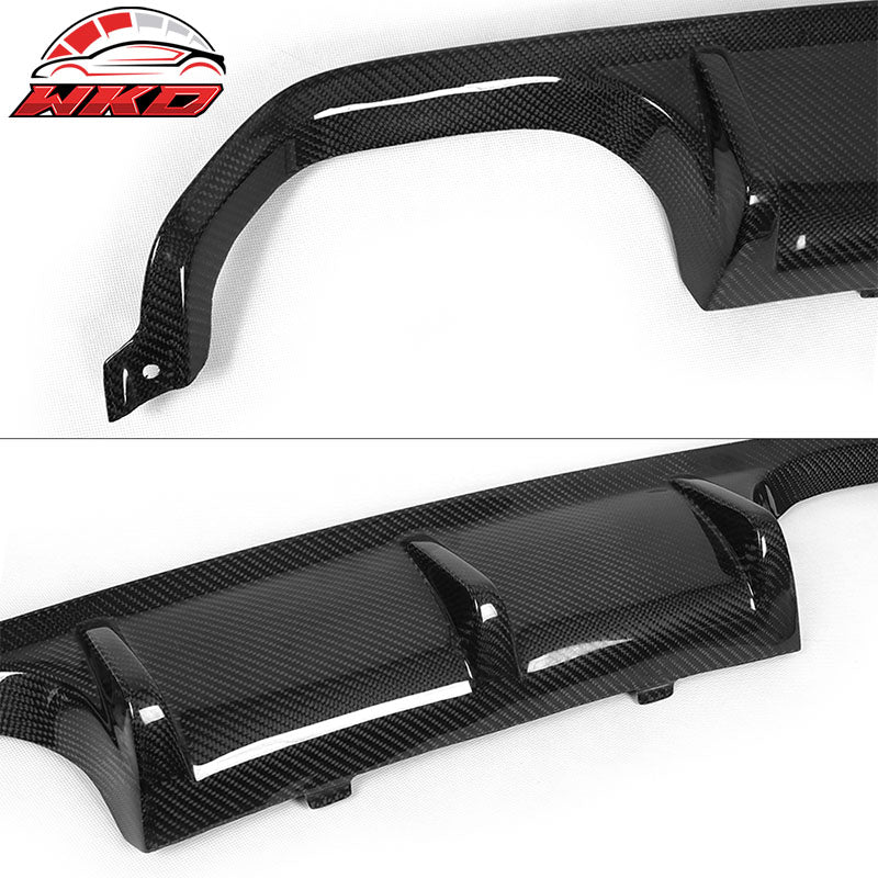Fits 15-20 BMW F82 M4 Coupe P Style Rear Bumper Lip Diffuser Matte Carbon Fiber