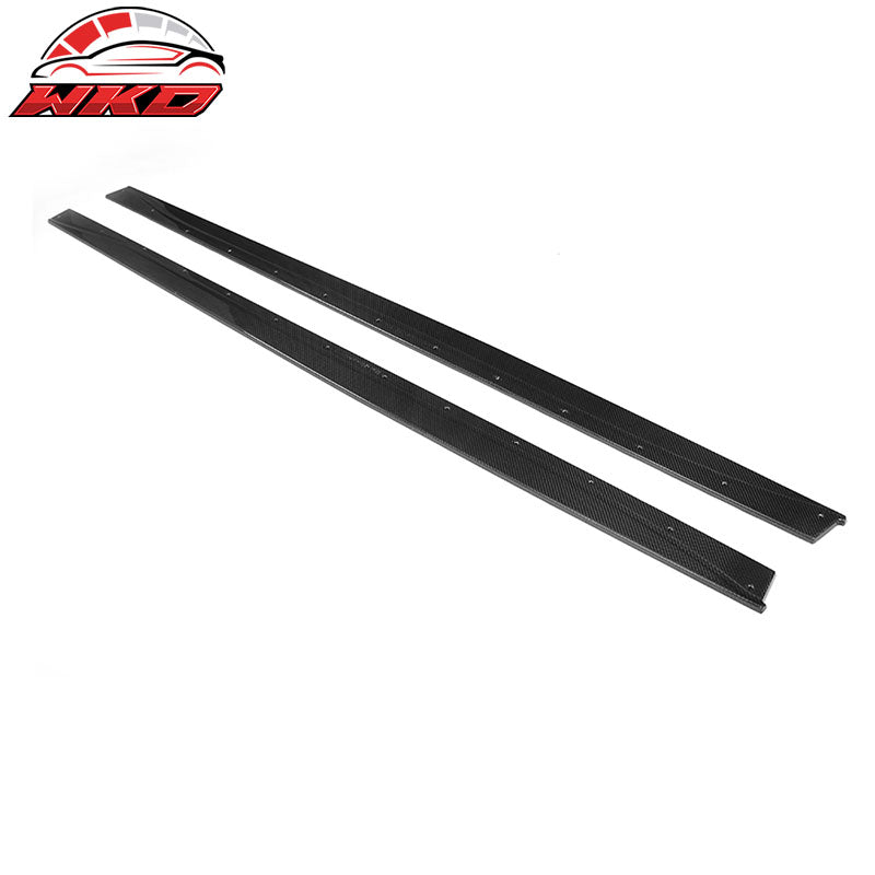 Fits 15-20 BMW F82 F83 M4 MP Style 2PCS Side Skirts Extension Matte Carbon Fiber