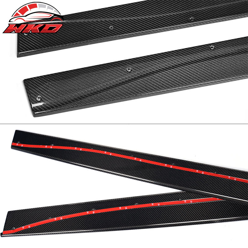 Fits 15-20 BMW M4 F82 F83 MP Style Side Skirts Extension Rocker Carbon Fiber CF