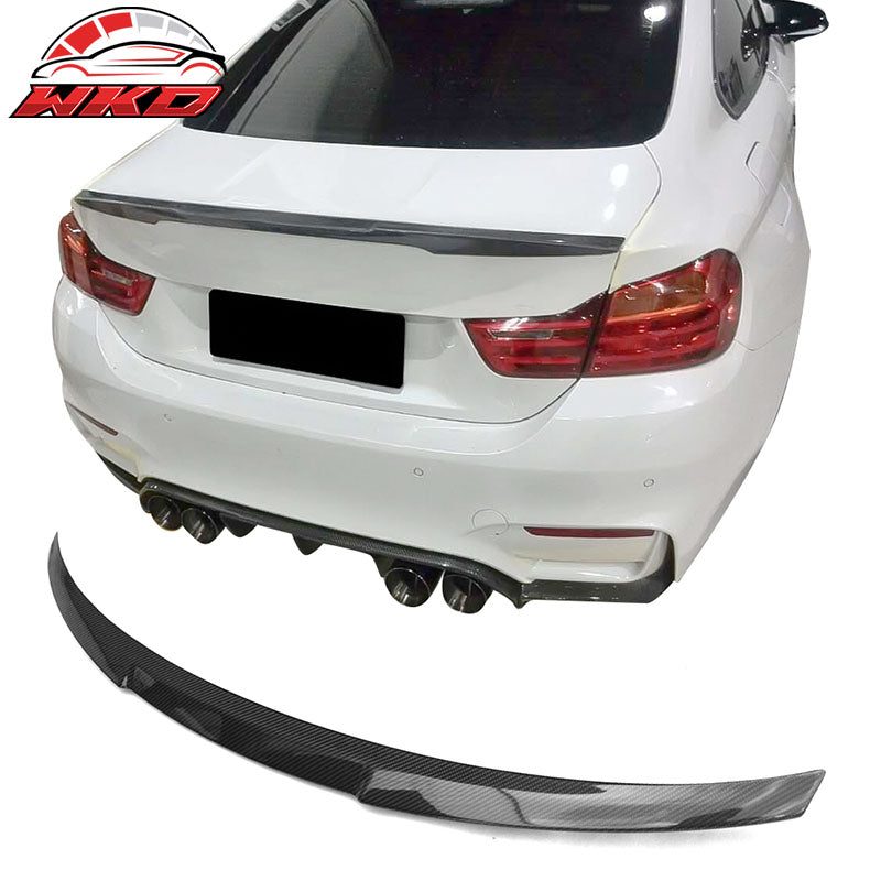 Fits 15-20 BMW M4 F82 Coupe V Style Trunk Spoiler Carbon Fiber CF