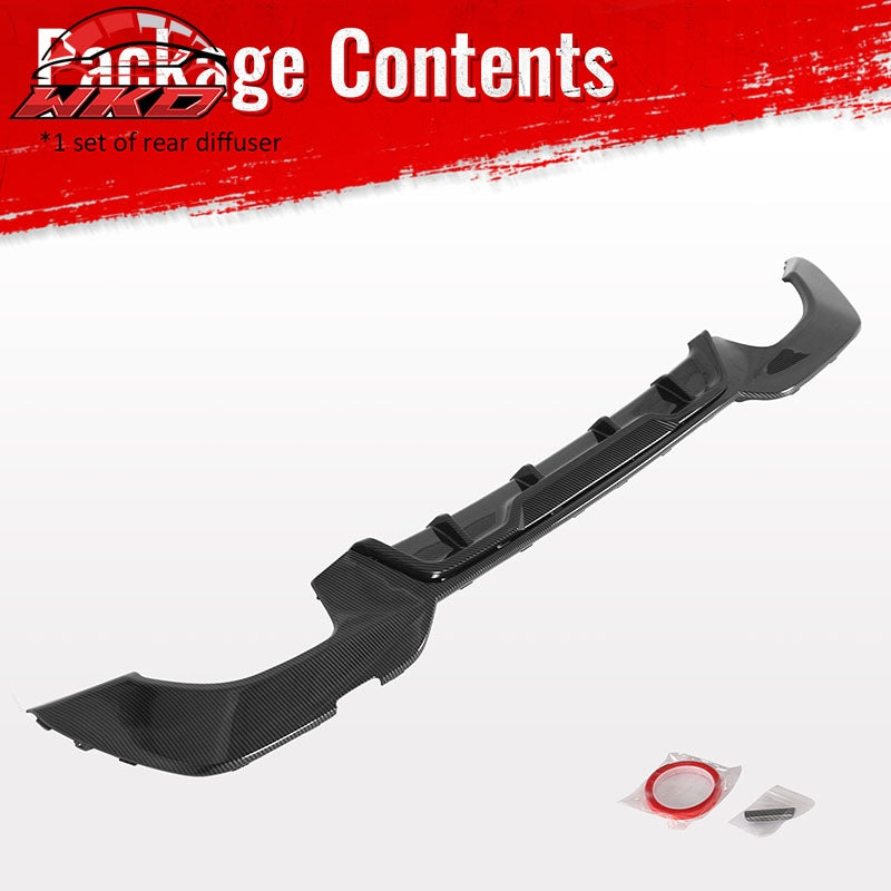 For 19-22 BMW Pre LCI G20 3 Series Carbon Fiber Print Rear Diffuser M340 Style