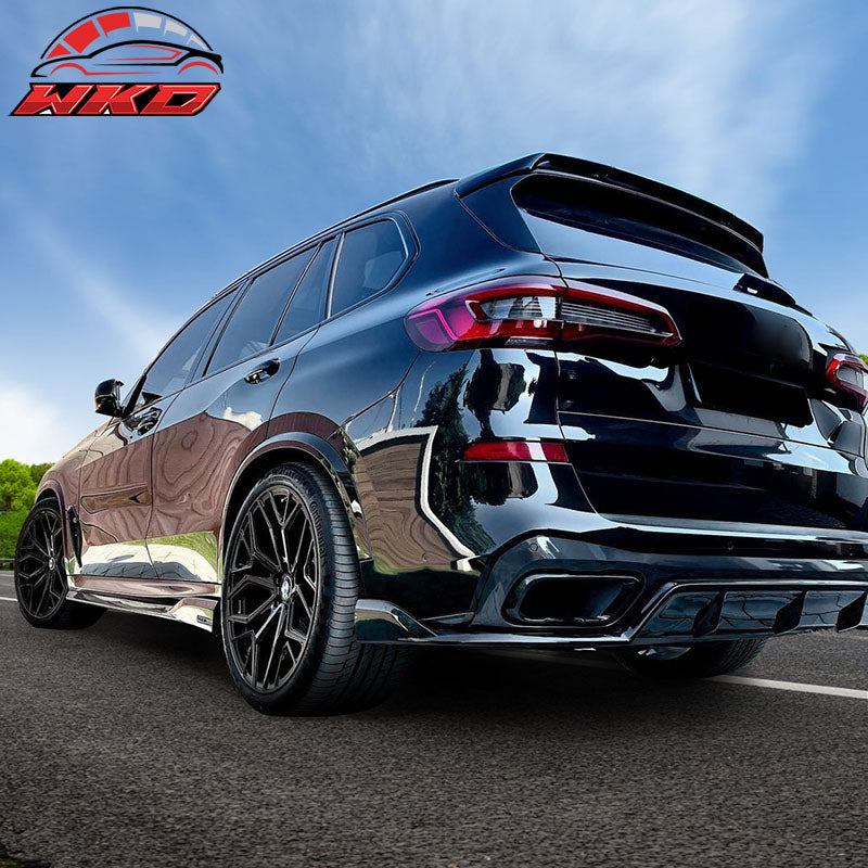 Fits 19-25 BMW G05 X5 HM Style Gloss Black Rear Roof Spoiler Lip Wing ABS