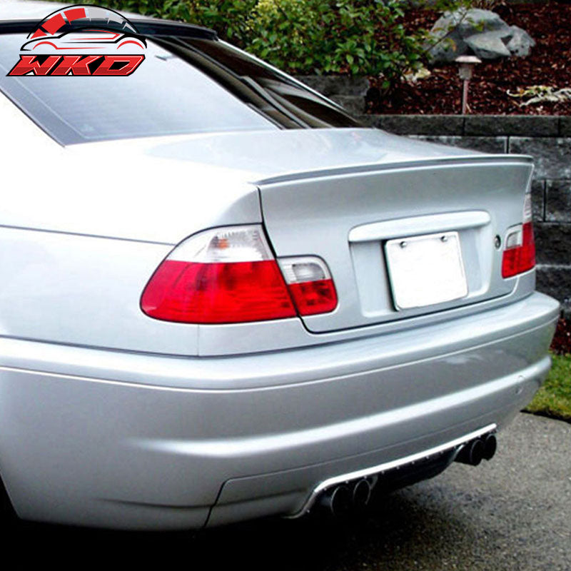 Fits 99-05 BMW E46 3-Series M3 Coupe AC Style Gloss Black Rear Roof Spoiler Wing