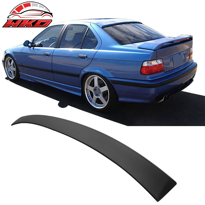 Fits 92-98 BMW E36 3 Series 4Dr AC Style Rear Roof Spoiler Wing ABS Unpainted