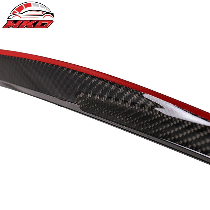 Fits 12-18 BMW F30 3-Series Performance Trunk Spoiler Carbon Fiber W/Red Line