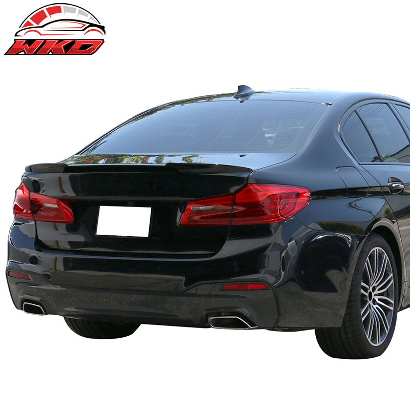 Fits 17-23 BMW 5 Series G30 Sedan M4 V Style Rear Trunk Spoiler ABS Unpainted