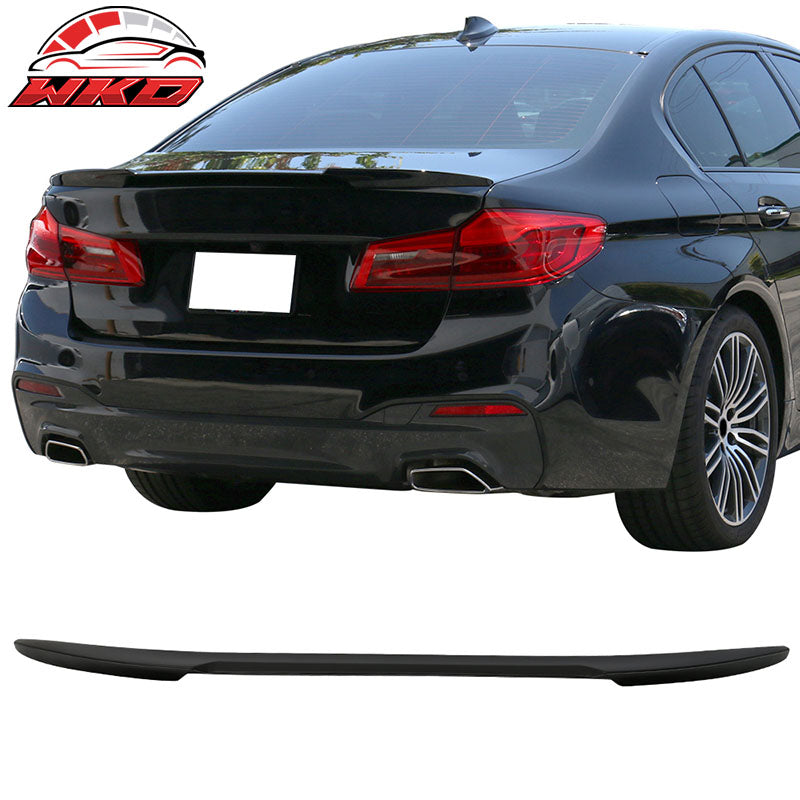 Fits 17-23 BMW 5 Series G30 Sedan M4 V Style Rear Trunk Spoiler ABS Unpainted