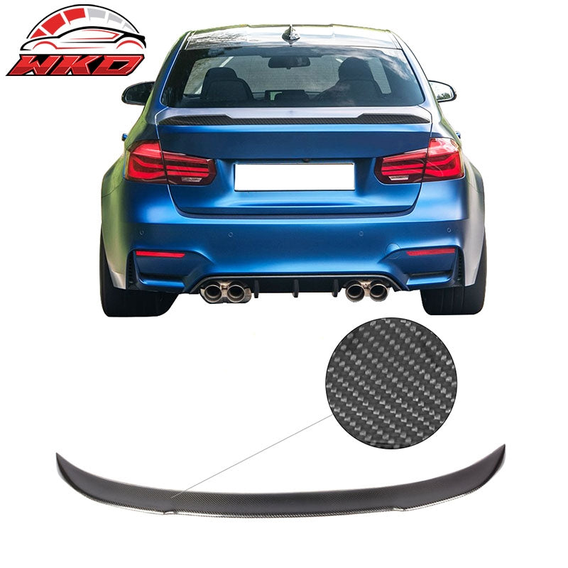 Fits 12-19 BMW F30 3 Series Sedan F80 M3 Rear Trunk Spoiler Matte Carbon Fiber