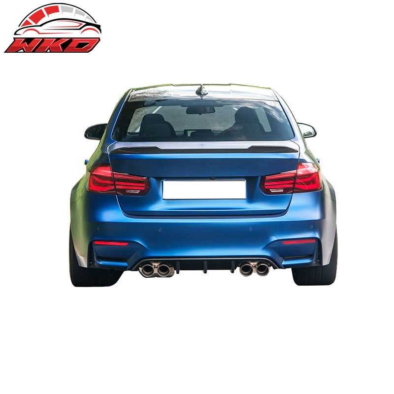 Fits 12-19 BMW F30 3 Series Sedan F80 M3 Rear Trunk Spoiler Matte Carbon Fiber