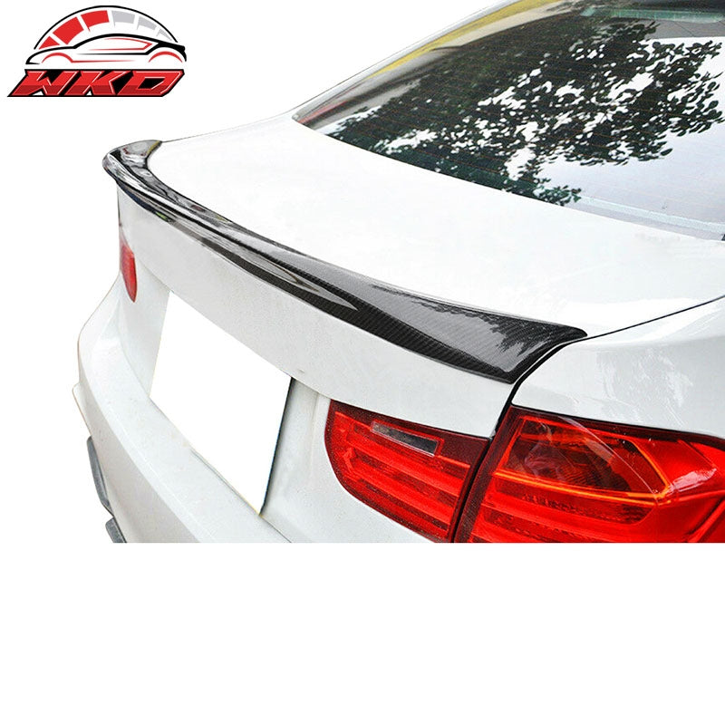 Fits 12-18 BMW 3-Series F30 CSL Style Rear  Trunk Spoiler - Matte Carbon Fiber