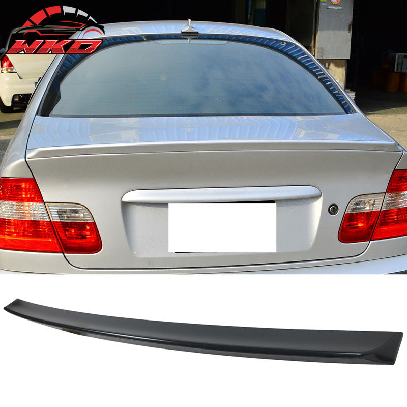 Fits 99-05 BMW E46 3 Series 4Dr IKON Style Rear Trunk Spoiler Wing ABS Unpainted