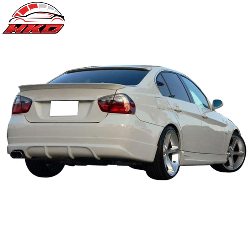Fits 06-11 BMW 3-Series E90 Sedan AC Style Rear Trunk Spoiler Wing ABS Unpainted