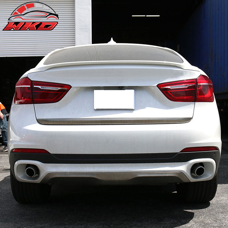Fits 15-19 BMW F16 X6 F86 Performance Style Rear Trunk Spoiler Wing Primer Gray