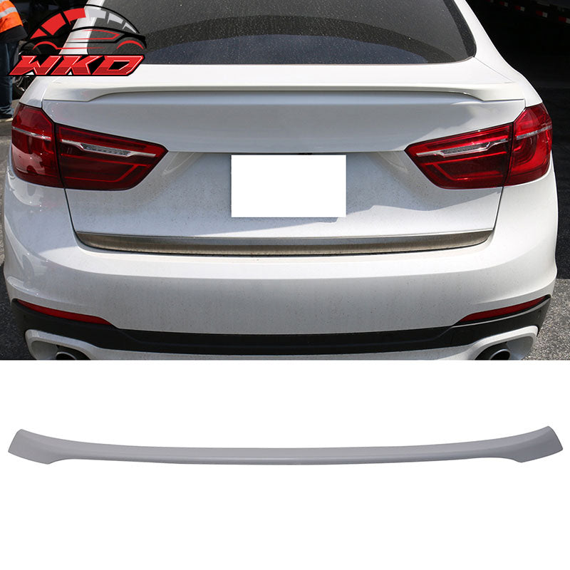 Fits 15-19 BMW F16 X6 F86 Performance Style Rear Trunk Spoiler Wing Primer Gray