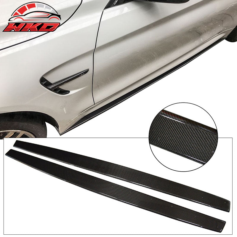Fits 15-20 4-Series F82 Coupe F83 Convertible M4 Side Skirts Matte Carbon Fiber
