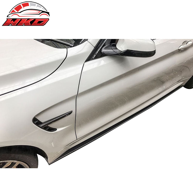 Fits 15-20 4-Series F82 Coupe F83 Convertible M4 Side Skirts Matte Carbon Fiber