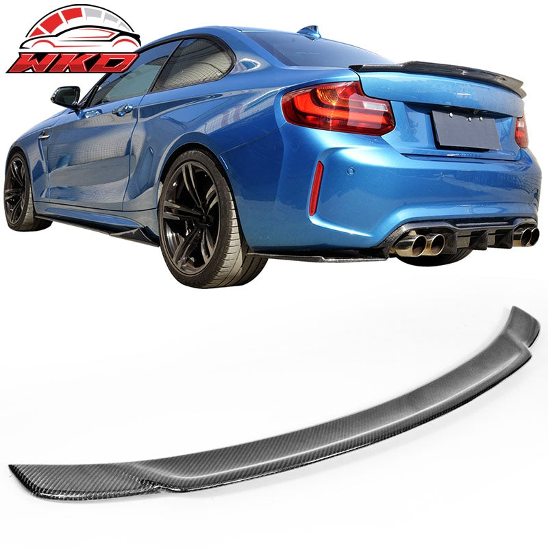 Fits 14-21 BMW F22 M2 EXO Style Trunk Spoiler Boot Lid - Matte Carbon Fiber