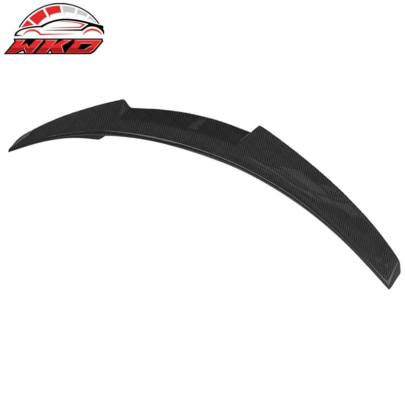 Fits 07-13 BMW E92 3-Series Trunk Spoiler M4 Style Matte Carbon Fiber Rear Wing