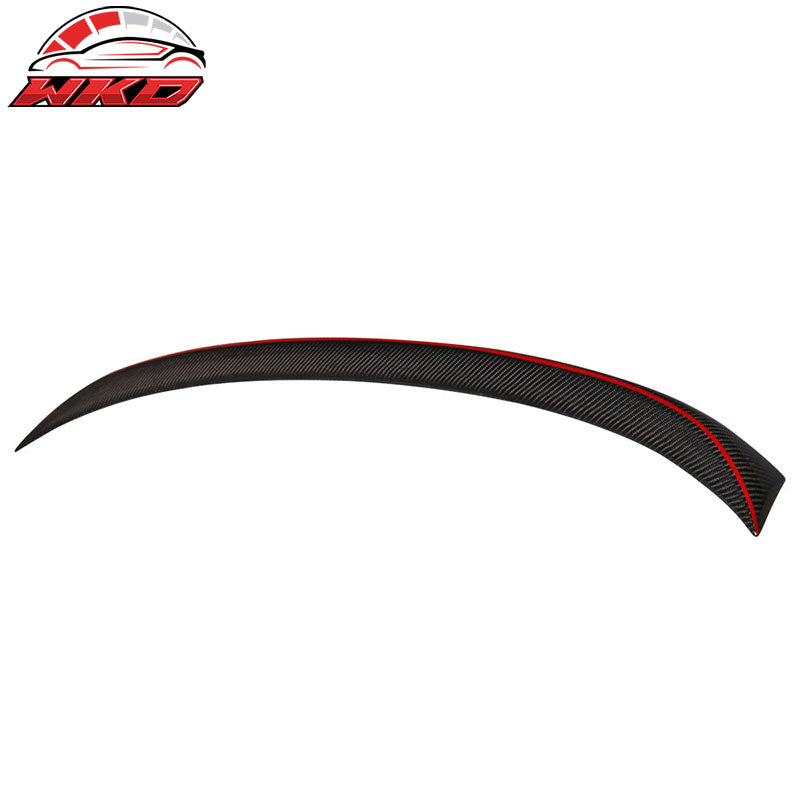 Fits 06-11 BMW E90 3-Series OE Style Trunk Spoiler W/Red Line Matte Carbon Fiber