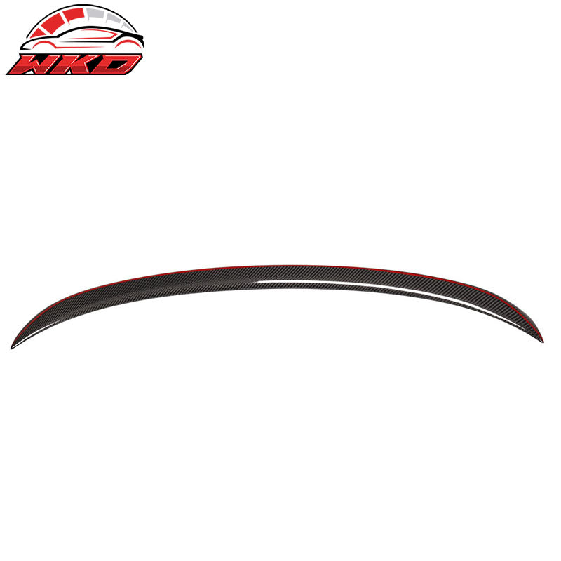 Fits 06-11 BMW E90 3-Series OE Style Trunk Spoiler W/Red Line Matte Carbon Fiber