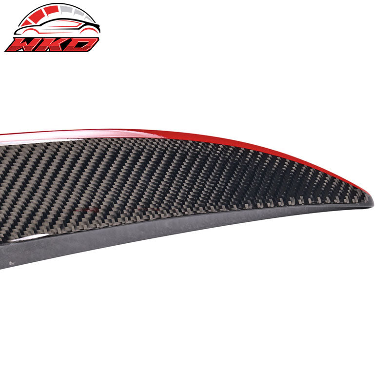 Fits 07-13 BMW 3 Series E92 M3 Performance Trunk Spoiler Carbon Fiber W/Red Line