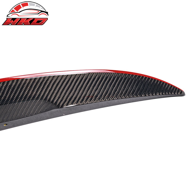 Fits 07-13 BMW 3 Series E92 M3 Performance Trunk Spoiler Carbon Fiber W/Red Line