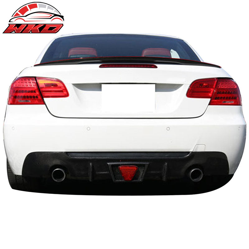 Fits 07-13 BMW E93 Performance Style Trunk Spoiler Carbon Fiber CF W/Red Line