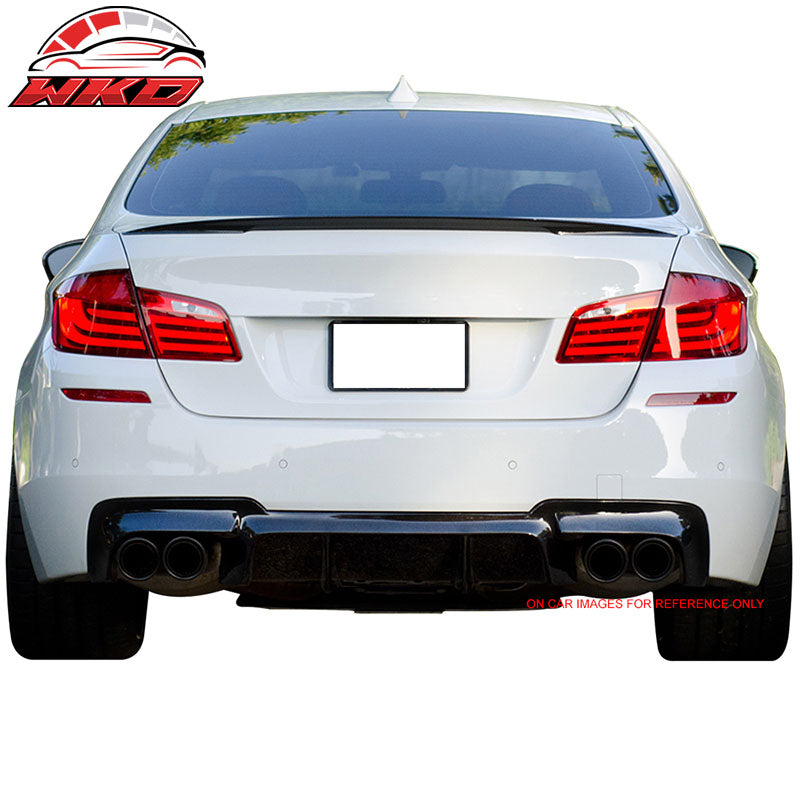 Fits 11-16 BMW 5-Series F10 Performance Style Trunk Spoiler Matte Carbon Fiber