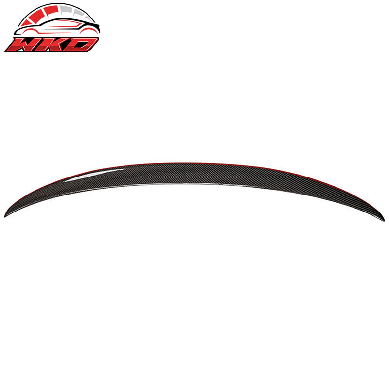 Fits 12-18 BMW F30 Performance Style Trunk Spoiler Matte Carbon Fiber W/Red Line
